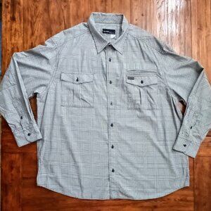 ROCAWEAR Men's Casual Long Sleeve Button-Down Shirt. Plus Size 3XL